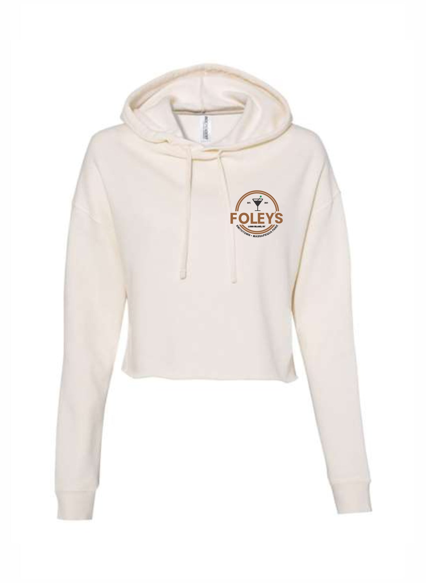 Foleys Printed Crop Top Hoodie