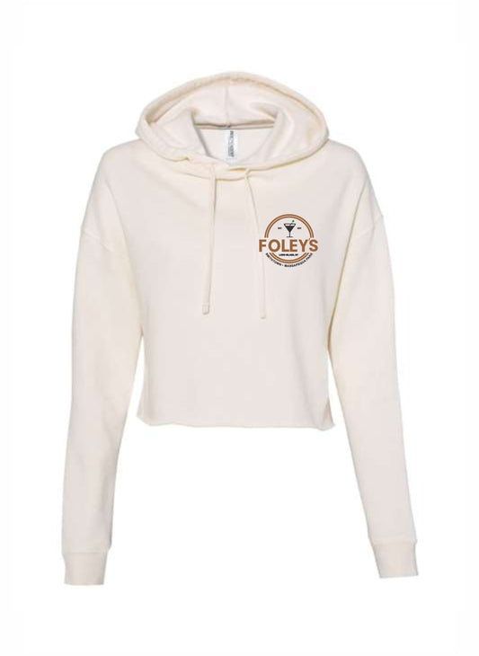 Foleys Printed Crop Top Hoodie