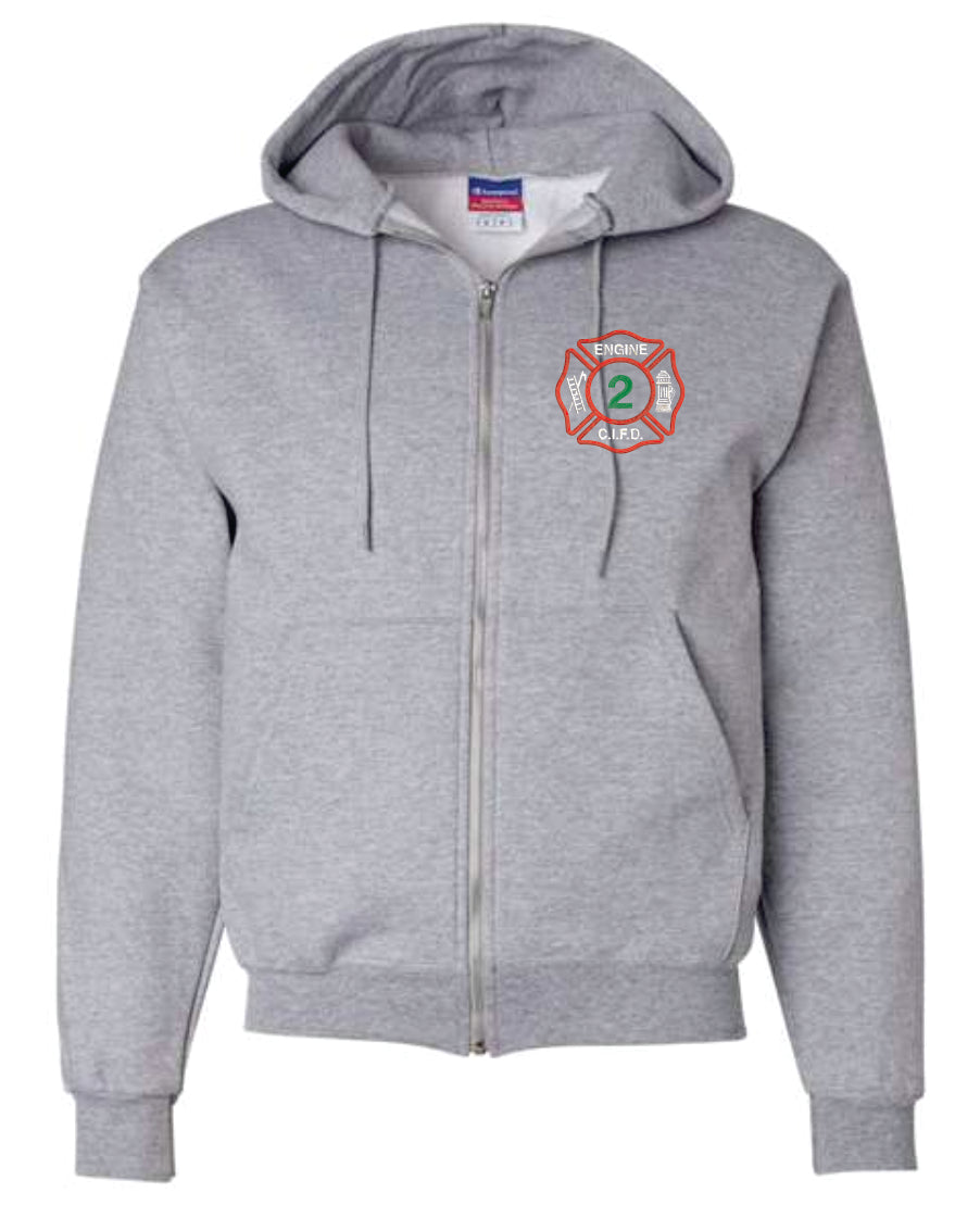 CI FIRE Engine 2 Champion® Powerblend® Full-Zip EMBROIDERED Hoodie