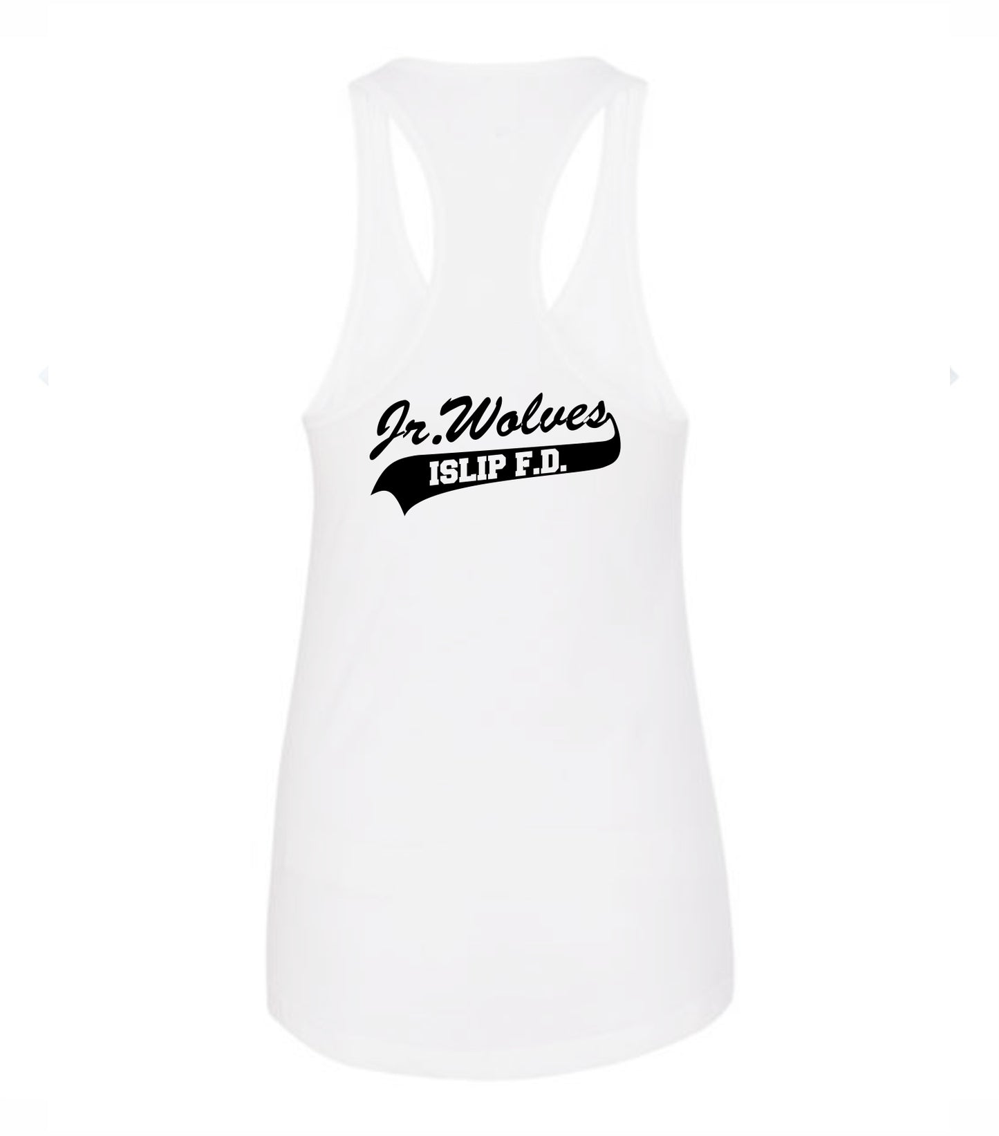 Jr Wolves Full Front Logo Women's Racerback tank