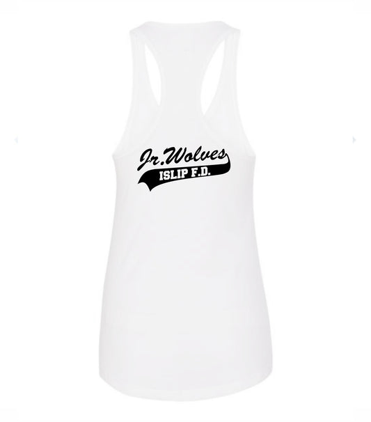 Jr Wolves Full Front Logo Women's Racerback tank