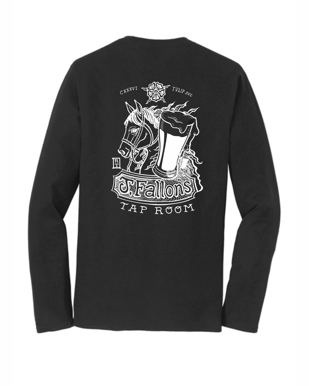 J Fallon's Horse Design Crewneck Sweatshirt Front and Back Print
