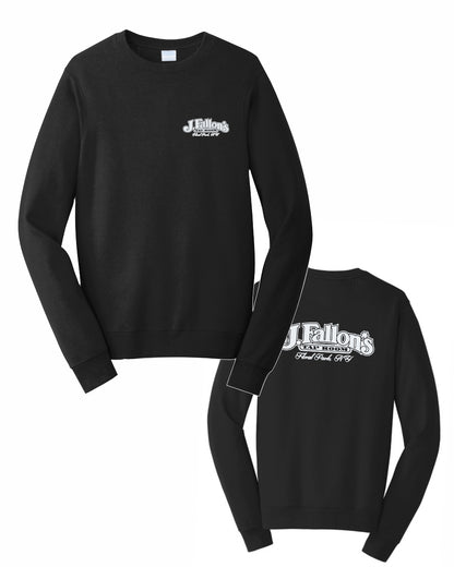 J Fallon's Bar Design Crewneck Sweatshirt Front and Back Print