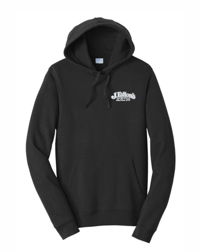 J Fallon's Bar Design Pullover Hooded Printed Sweatshirt Front and Back Print