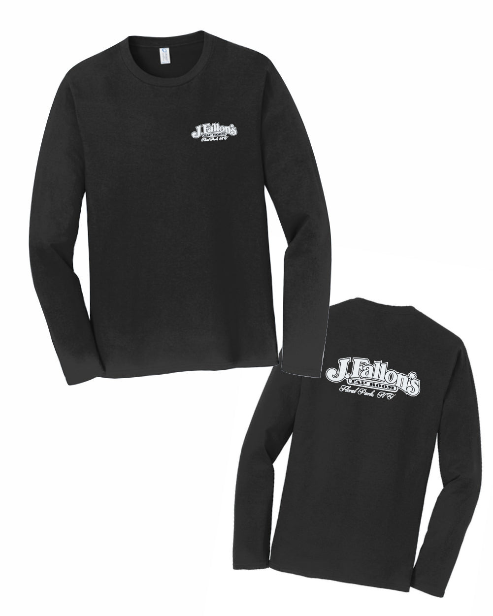 J Fallon's Bar Design Longsleeve Tee Front Back Print
