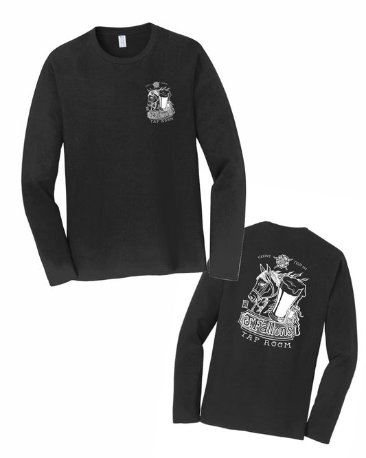 J Fallon's Horse Design Longsleeve Tee Front Back Print