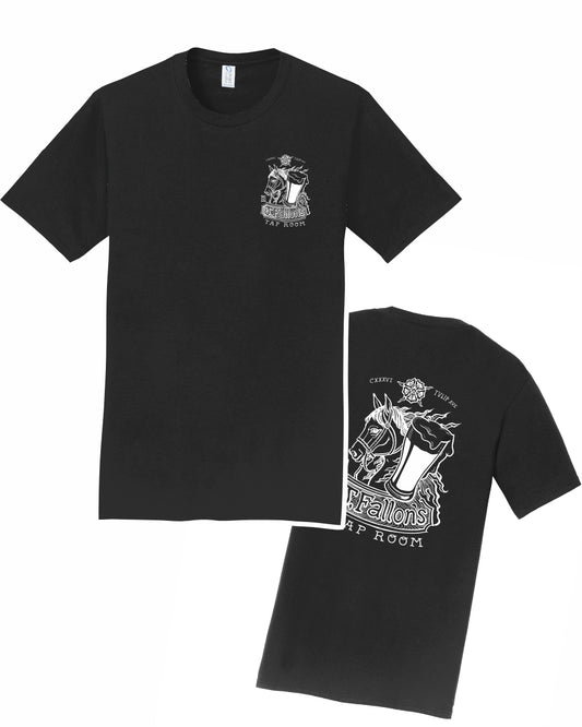 J Fallon's Horse Design Tee Front Back Print