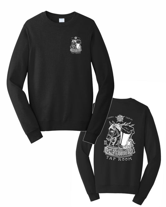 J Fallon's Horse Design Crewneck Sweatshirt Front and Back Print