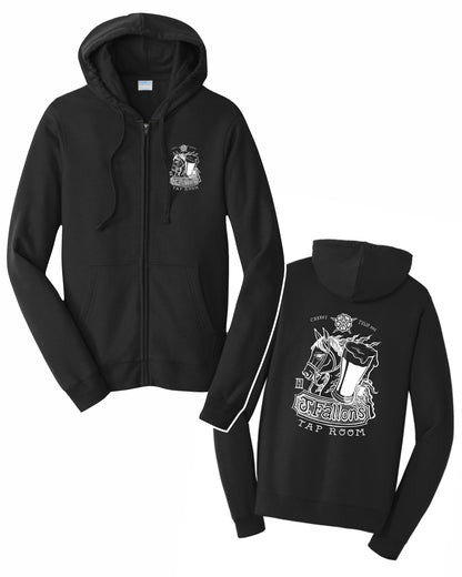 J Fallon's Horse Design Full Zip Hooded Printed Front Back Sweatshirt