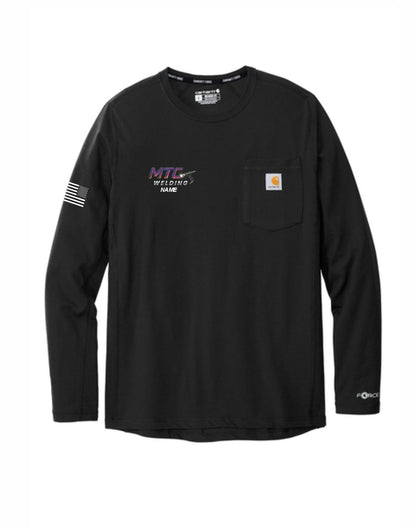 MTC Welding Carhartt Force® Long Sleeve Pocket T-Shirt
