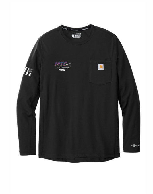 MTC Welding Carhartt Force® Long Sleeve Pocket T-Shirt