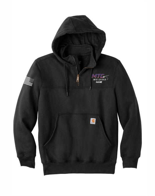 MTC Welding Carhartt ® Rain Defender ® Paxton Heavyweight Hooded Zip Mock PRINTED Sweatshirt