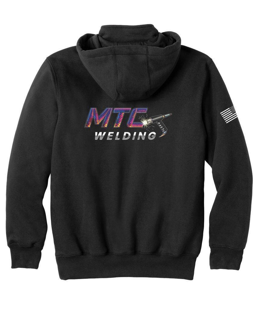 MTC Welding Carhartt ® Rain Defender ® Paxton Heavyweight Hooded Zip Mock PRINTED Sweatshirt