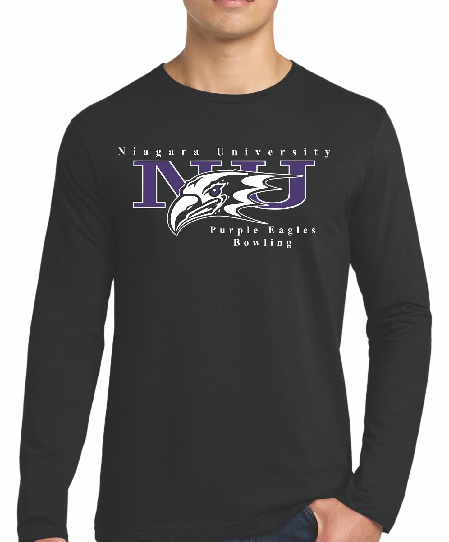 Niagara University Eagle Design Longsleeve Softstyle Printed Tee