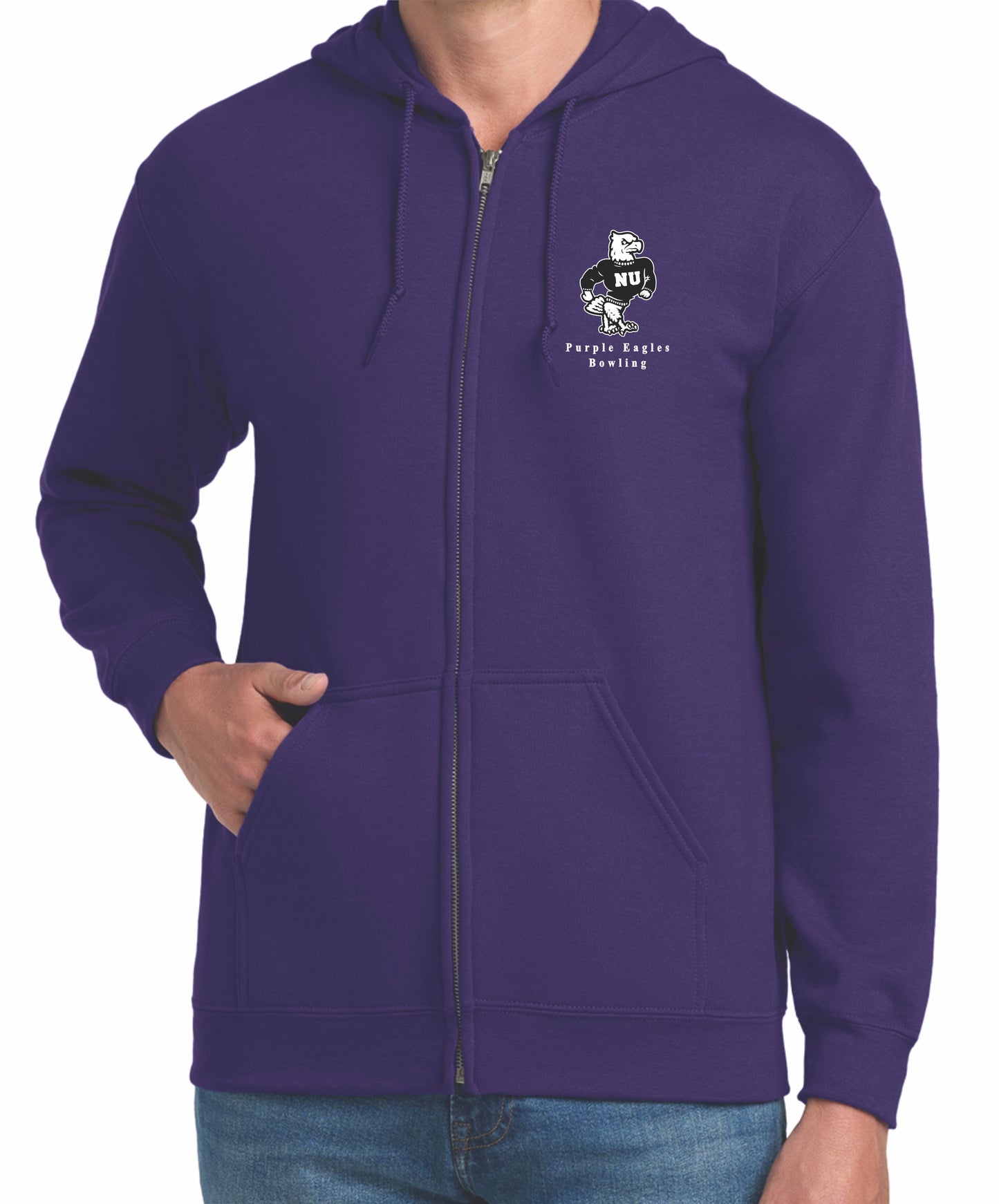 Niagara University Monte Design Full Zip Hooded Printed Sweatshirt