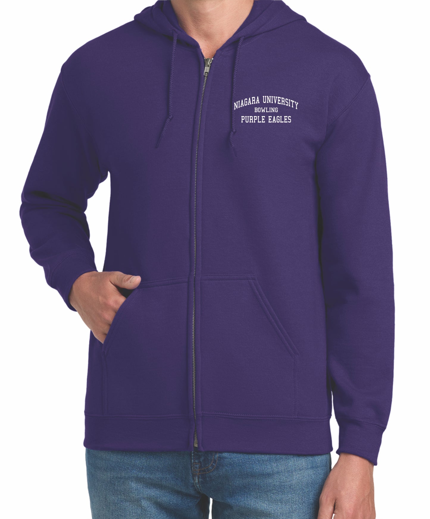 Niagara University Design Full Zip Hooded Printed Sweatshirt